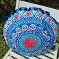 Preview: Rundes Kissen Mandala Blume medium  40cm